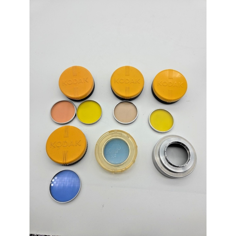 Kodak series VI Fiters Lot of 6with adapter ring 1 1/4in - 315mm Wratten/Flash